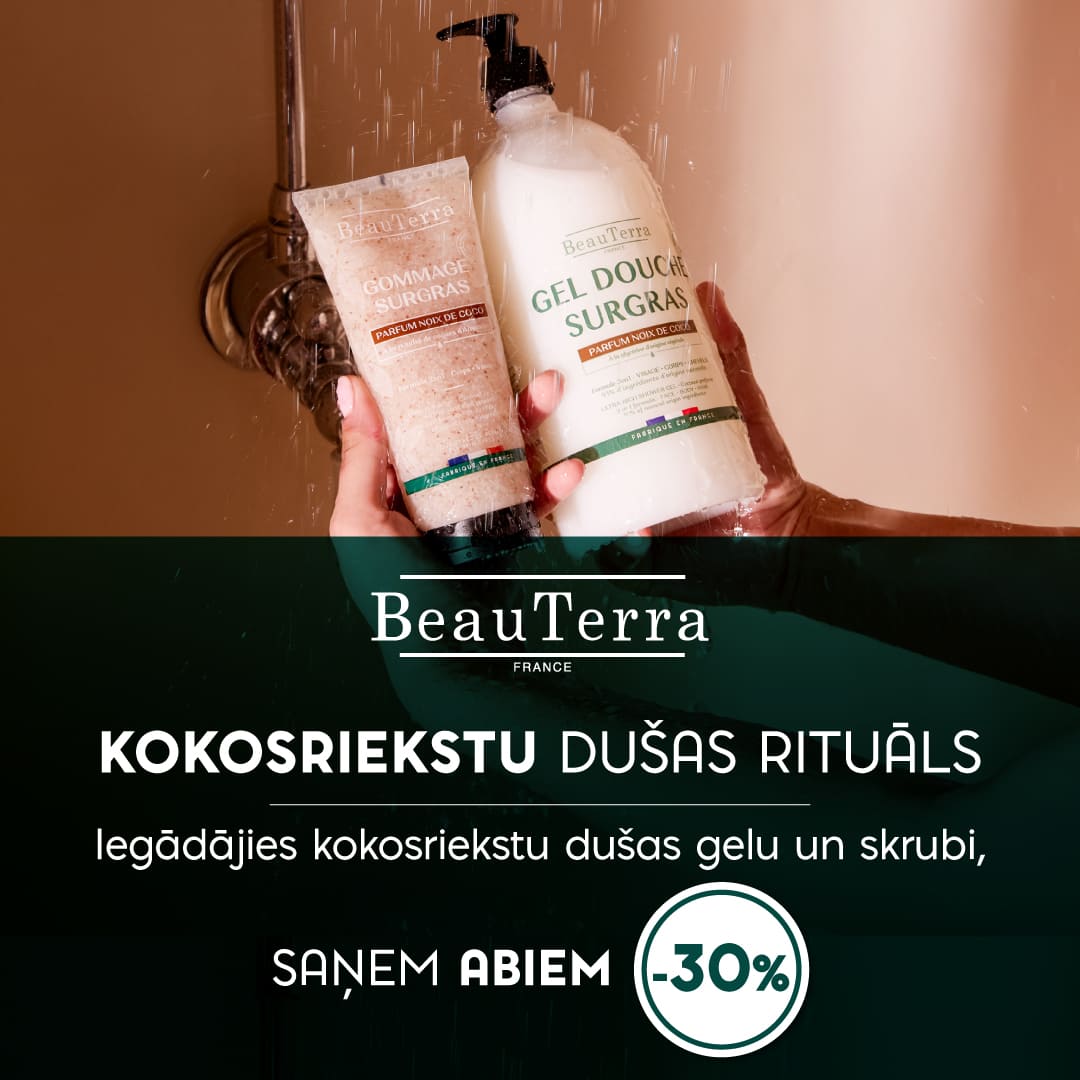 BeauTerra akcija - Dušas rituāls ar kokosriekstu aromātu