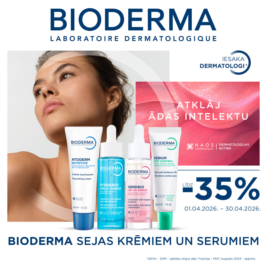 BIODERMA sejas krēmu un serumu akcija ar atlaidi līdz -35%