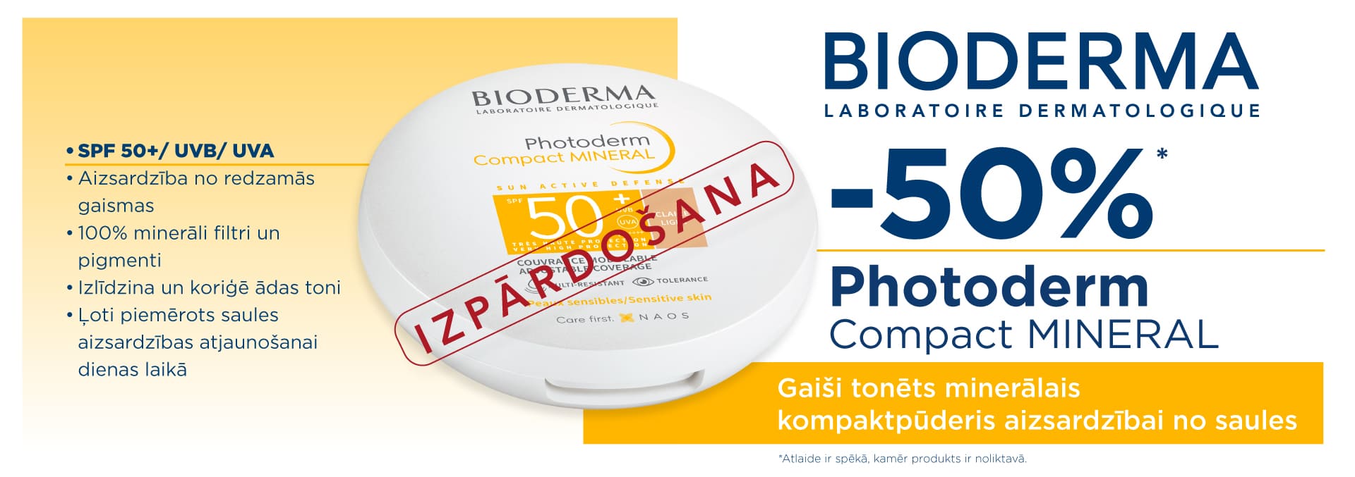 -50% Photoderm Compact MINERAL kompaktpūderim