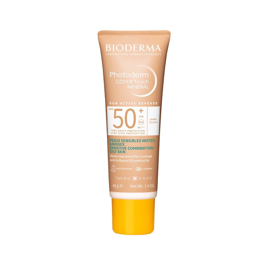 BIODERMA Photoderm Cover Touch SPF 50+ zeltaini tonēts saules aizsarglīdzeklis 40g