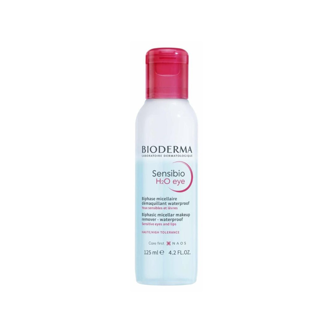 BIODERMA Sensibio H2O eye divfāžu attīrošais ūdens 125 ml