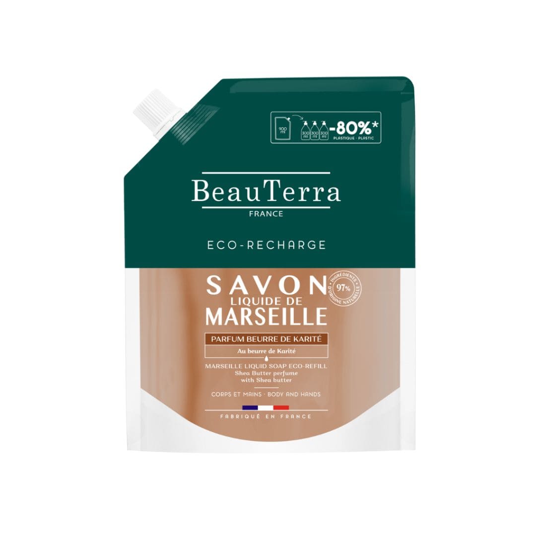 Beauterra ŠĪ SVIESTA MARSEĻAS ŠĶIDRĀS ZIEPES ECO-REFILL 900ml