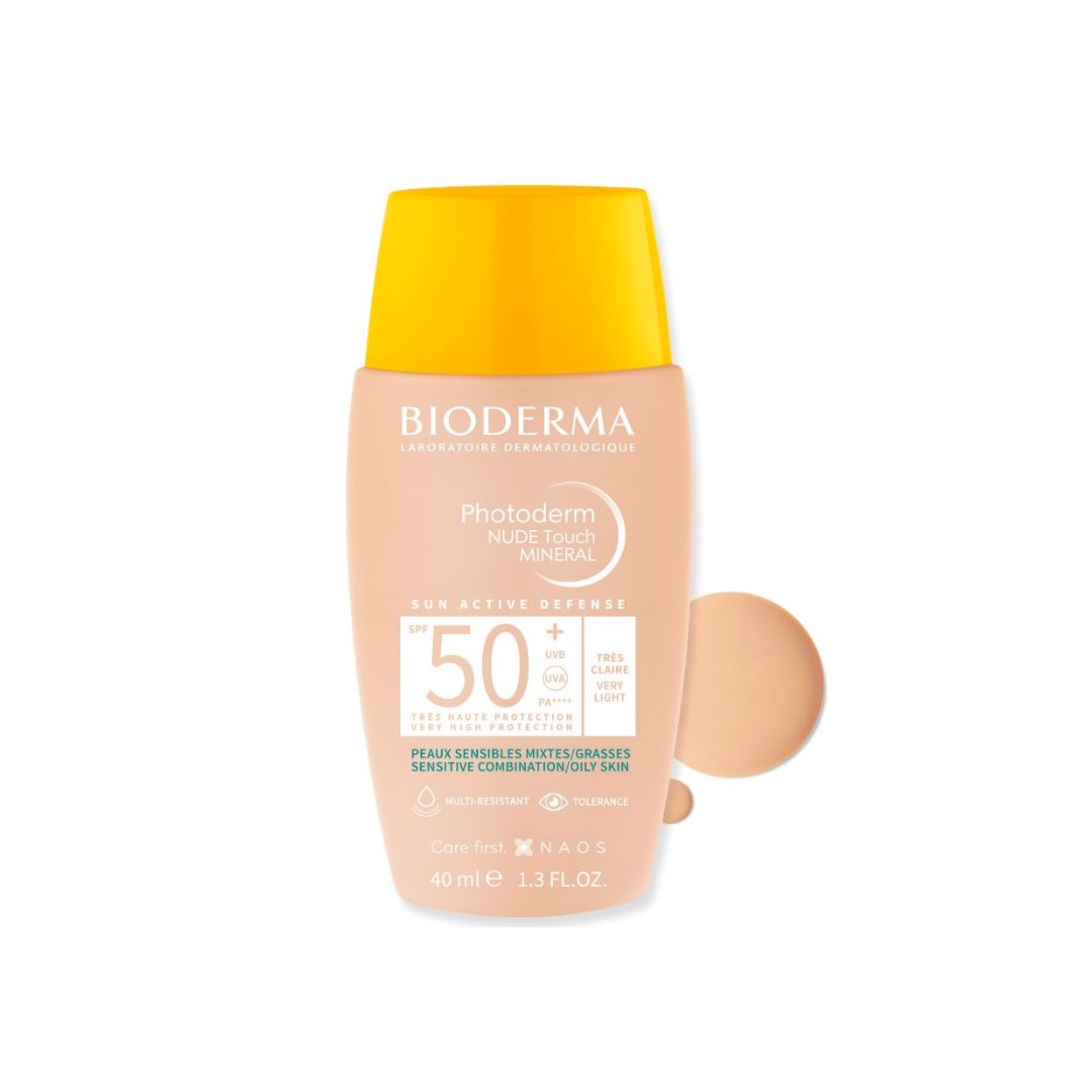 BIODERMA Photoderm NUDE Touch SPF 50+ ļoti gaišs tonēts saules aizsarglīdzeklis 40 ml