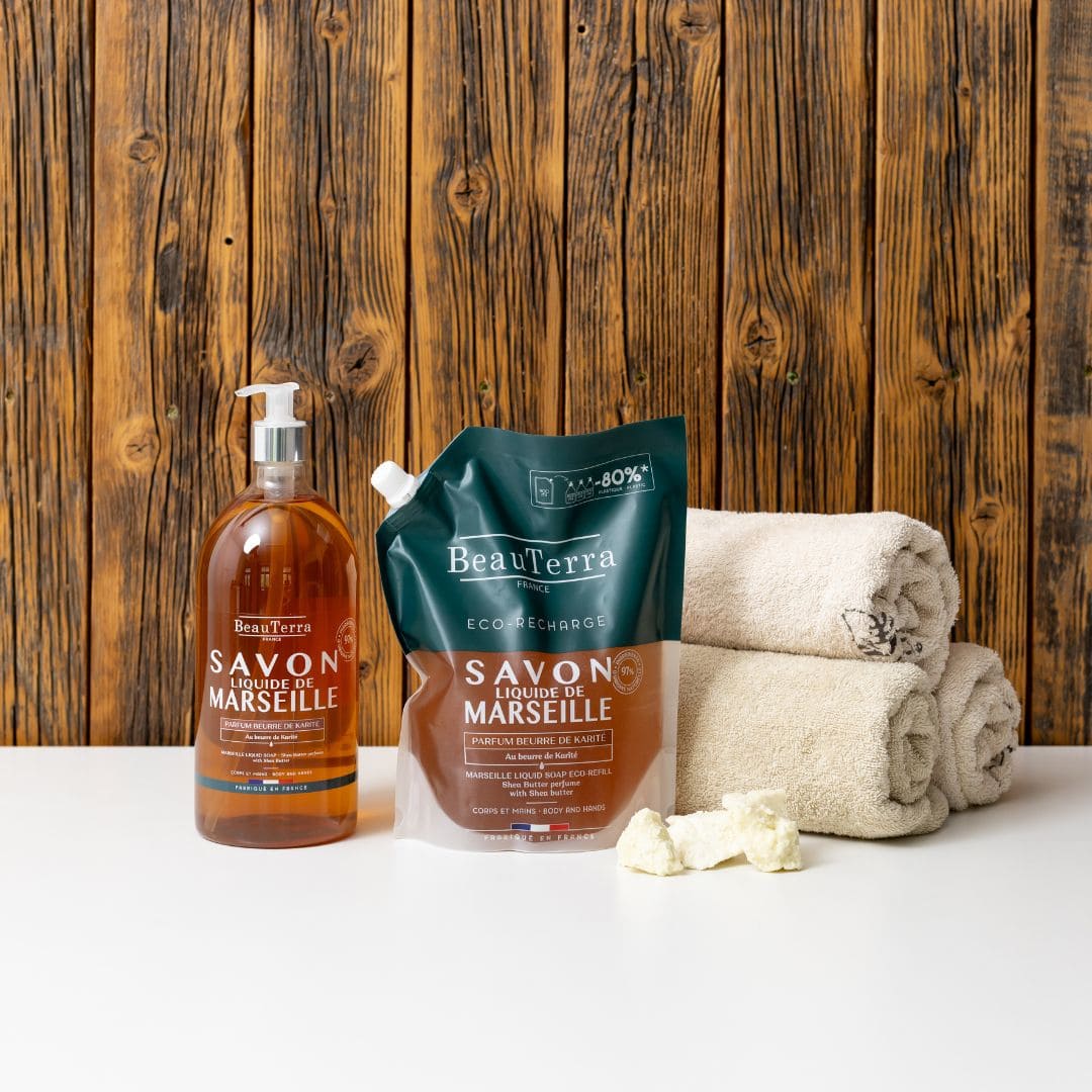 Beauterra ŠĪ SVIESTA MARSEĻAS ŠĶIDRĀS ZIEPES ECO-REFILL 900ml