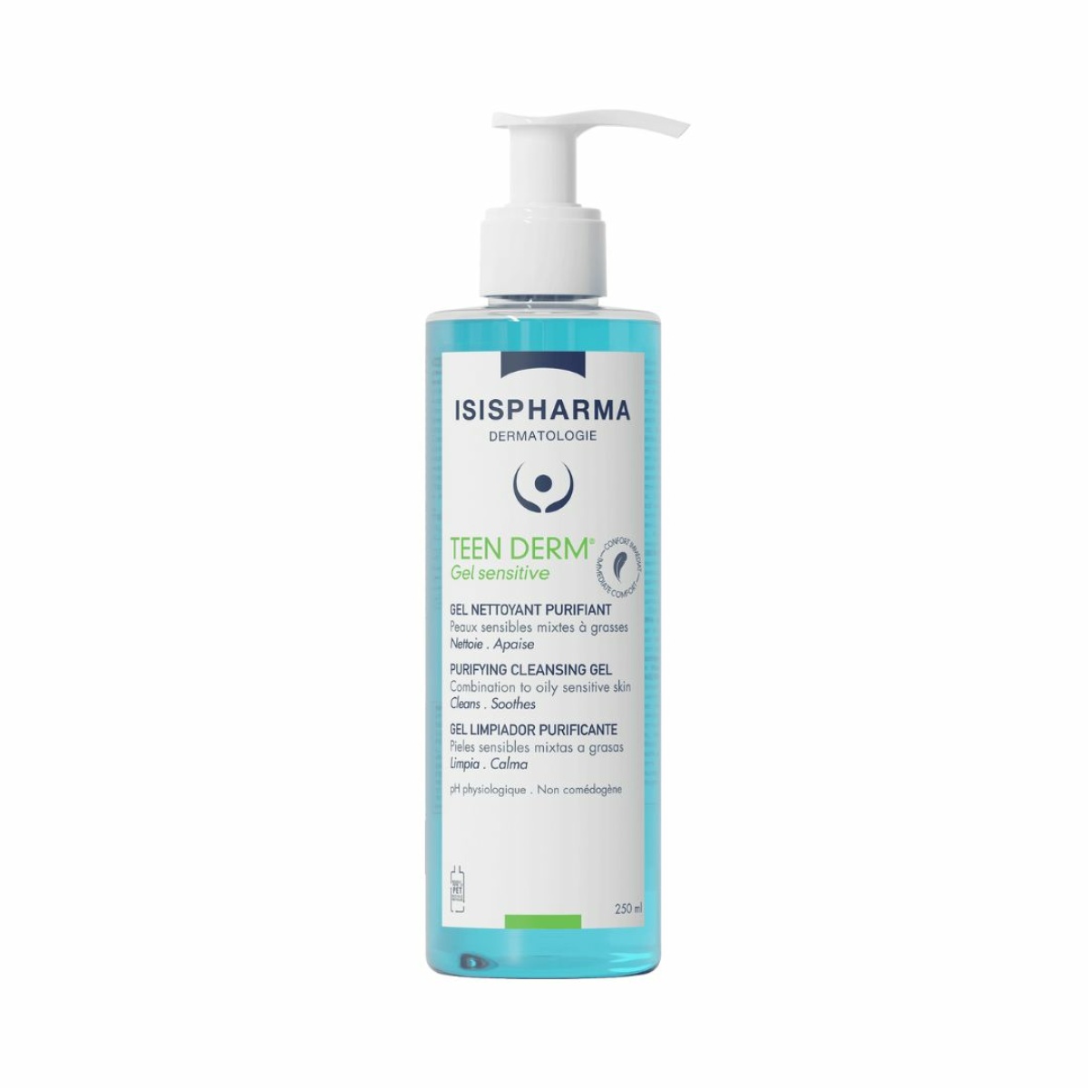 ISISPHARMA TEEN DERM Gel Sensitive dziļi attīrošs gels 250ml