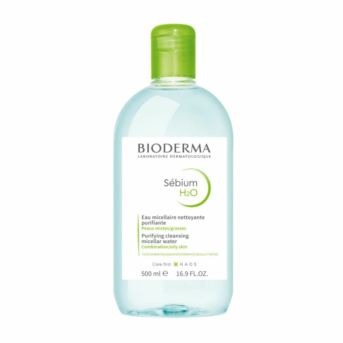 BIODERMA Sebium H2O attīrošais ūdens 500 ml bez pumpja