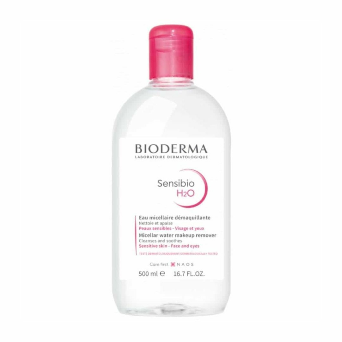 BIODERMA Sensibio H2O attīrošais ūdens 500 ml bez pumpja