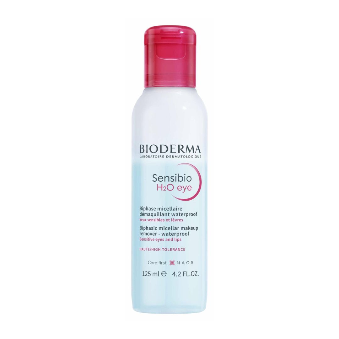 BIODERMA Sensibio H2O eye divfāžu attīrošais ūdens 125 ml