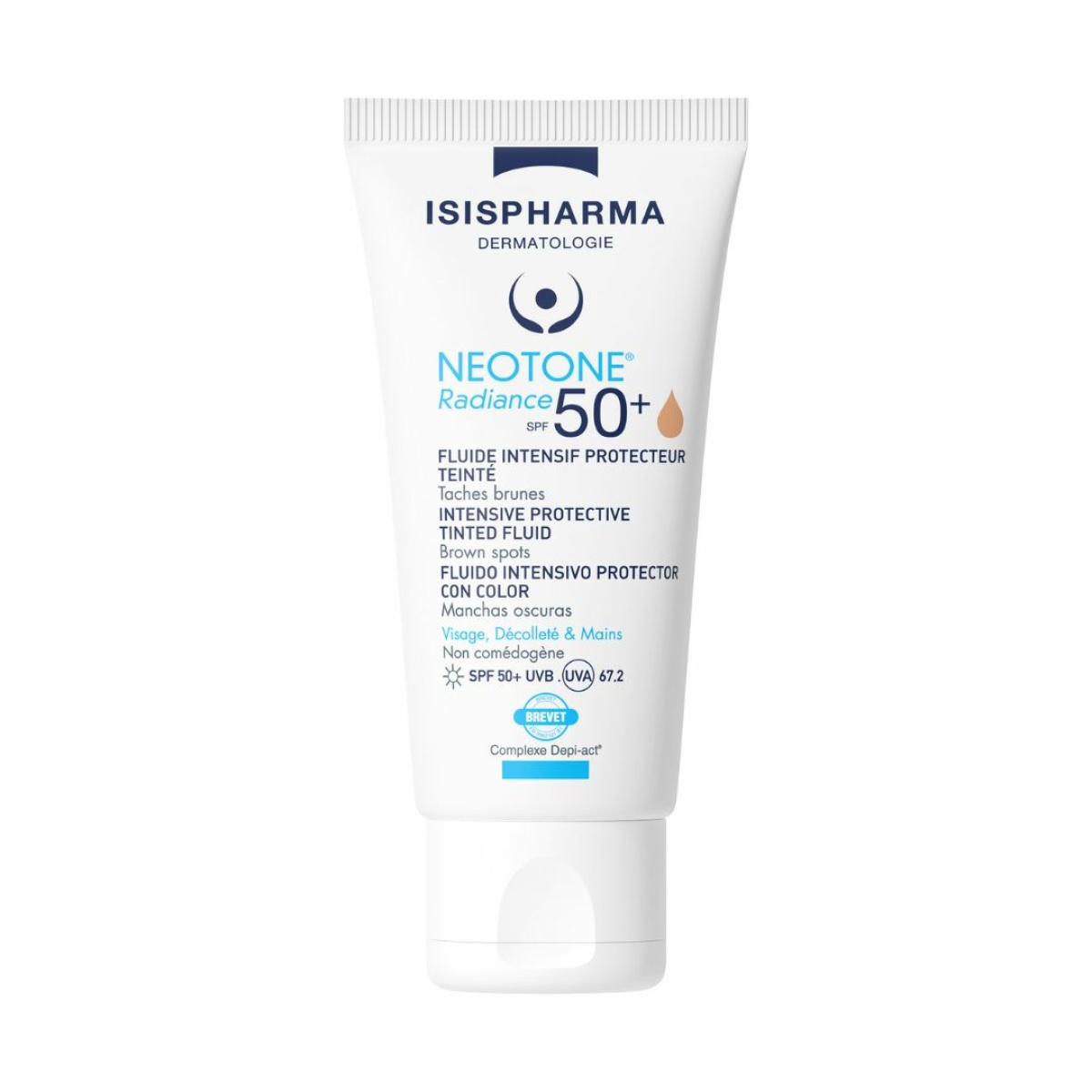 ISISPHARMA NEOTONE Radiance SPF50+ tinted tonēts aizsargfluīds pigmentācijai 30ml