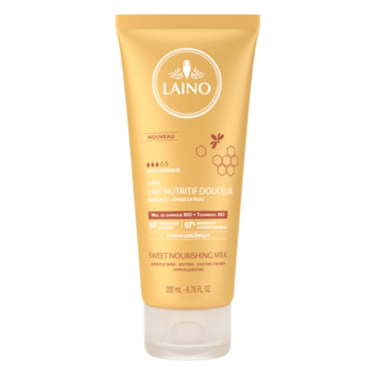 Питательное медовое молочко для тела LAINO 200 мл